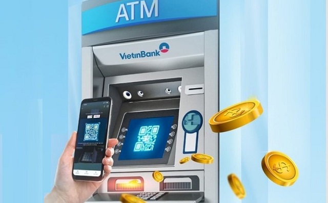 Cách rút tiền bằng mã QR ATM Vietinbank