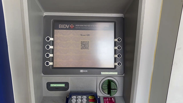 Rút tiền bằng mã QR đơn giản tại ngân hàng BIDV